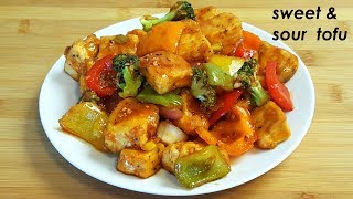 Sweet and sour Tofu recipe | Chilly Tofu  recipe | Tofu With Stir Fry vegetable | Tofu recipe