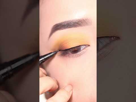 Yellow Orange Eyeshadow Look || Shilpa #shorts