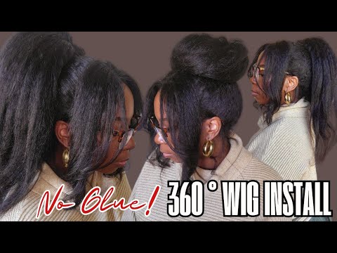 NO GLUE! Detailed 360 Lace Wig Install UPDO Tutorial with Bobbi Pins BLACK FRIDAY SALE CurlyMeHair