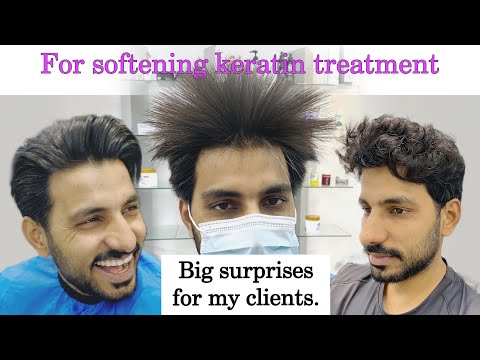 Hair keratin treatment and For softening 2024 Barber in Dubai MJ Rony #vlog #keratin #shorts #rap