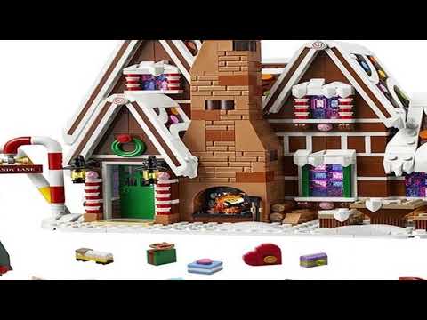 Creative Mini Christmas Gingerbread man House Building Blocks Hut Model Assemble