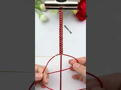 Red rope for the Year of the Snake, rope weaving skills sharing, handmade DIY, simple braided br