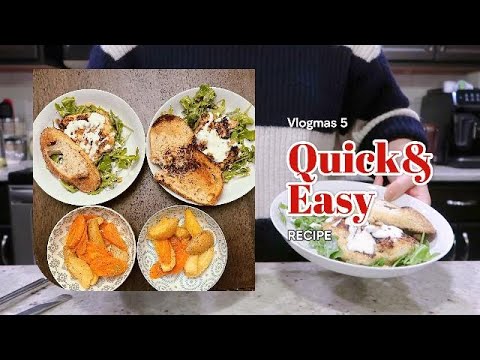 【VLOGMAS #5】好吃易操作的鸡胸沙拉🥗｜我的冬日厨房｜健康轻食｜一餐包含所有营养