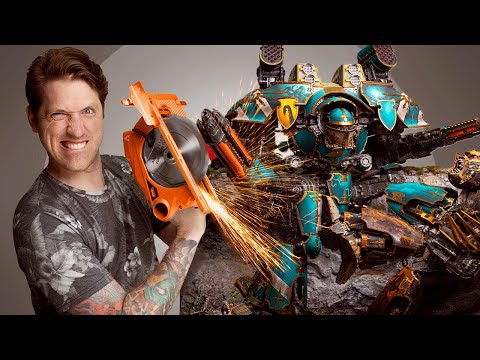 Using power tools on $4000 Warhammer - the Warlord Titans