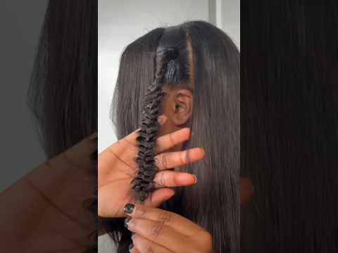 HALF UP HALF DOWN QUICK WEAVE W/BRAID😍  #hairstyles #quickweave #shorts #viral #youtubeshorts #fyp