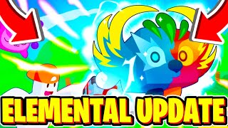 PET SIMULATOR 99 ELEMENTAL UPDATE! (ELEMENTAL WORLD, PET CUBES, TRAINER PRESTON, ELEMENTAL GIFT)