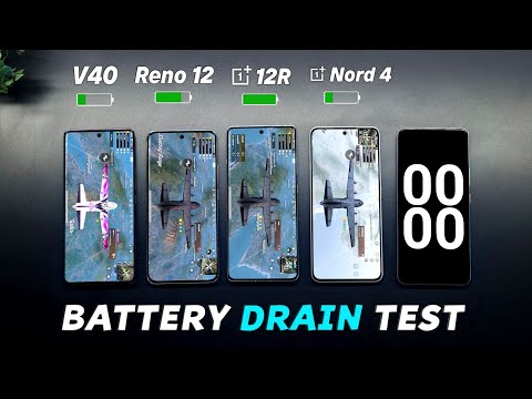 Vivo V40 vs OPPO Reno 12 vs OnePlus 12R vs OnePlus Nord 4 Battery Drain Test!