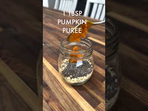 PUMPKIN OVERNIGHT OATS 🎃 #shorts