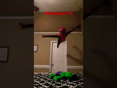 Spider-Man vs Hulk! Spider-Man kid! #shorts #spiderman #slowmotion