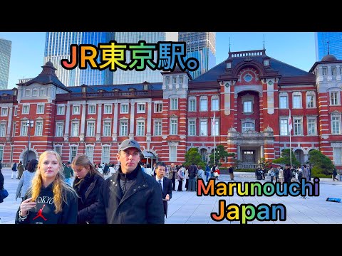 [4K] Walking Tour in Tokyo, Imperial Palace Outer Garden, Hibiya Park and Ginza. Japan.