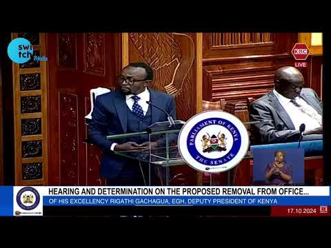 LIVE: DP Gachagua's Senate Impeachment Trial Day 2