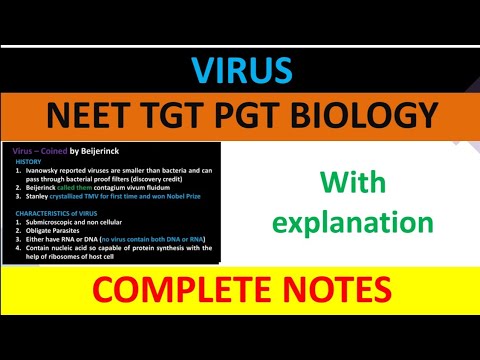 Virus complete notes for tgt pgt neet biology