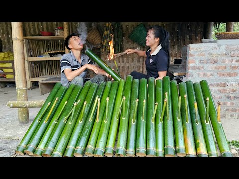 Linh's Life make a bamboo pipe with your lover to sell at the market