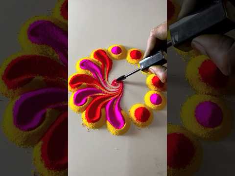 Rangoli designs for beginners #rangoli#rangolidesigns #rangoliforbeginners #shorts