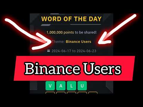 Binance Word of the day Binance Users |.  Binance Users Theme Words of the day Answers #wordoftheday