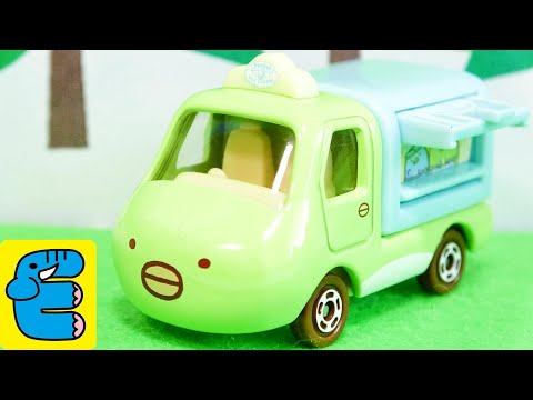 Tomica Sumikko Gurashi Penguin's Ice Cream Shop. Minicar Car Toy  [English Subs]