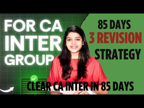 CA Inter Jan 2025 Startegy 🎯Clear CA Inter in 85 DAYS ✨How to Prepare CA Inter in 85 Day 📚#cainter