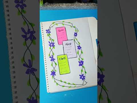 Cute Front Page Design Idea Diy Easy Crafts #shortvideo #art #diy #drawing