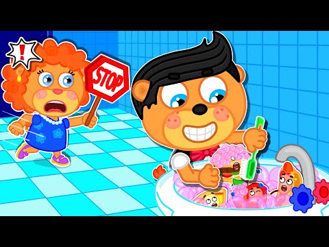 LionET | Dirty Food Can't Go to Bath!  | Cartoon for Kids