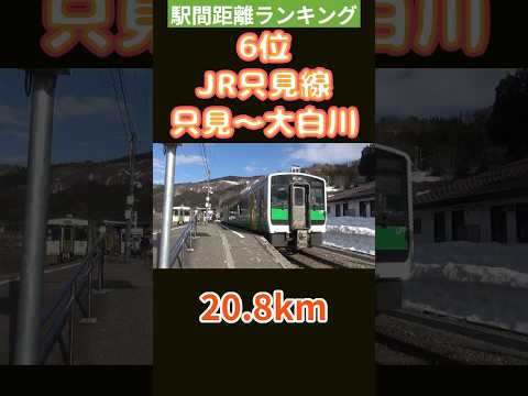 駅間距離が長い区間ランキング1