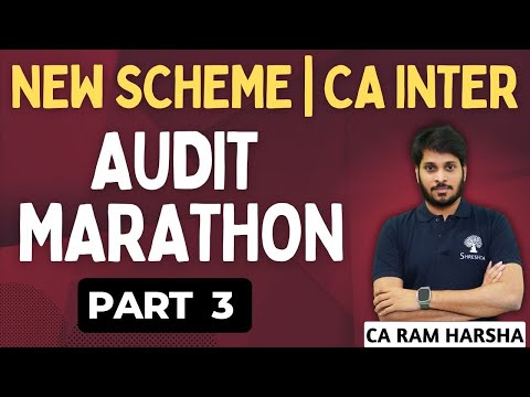 AUDIT MARATHON | AUDIT REVISION MAY 2024 NEW SCHEME | CA INTER AUDIT | PART 3