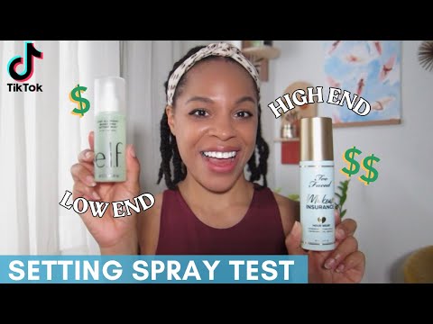 SETTING SPRAY SWEATY WEAR TEST | Too Faced Makeup Insurance vs Elf Cosmetics All Night