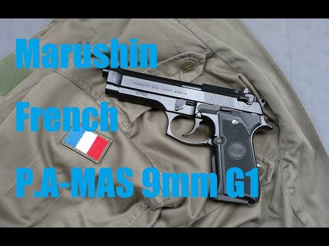 ToyGun【モデルガン発火】《マルシン P.A-MAS 9ｍｍ G1(仏版 ベレッタ 92G) ABS》mcqueen129tk式バレル補強/アルミPFCカート【MF9】で発火