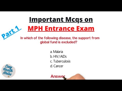 Important MCQs for MPH Common Entrance Exam।। 2022।।Part 1