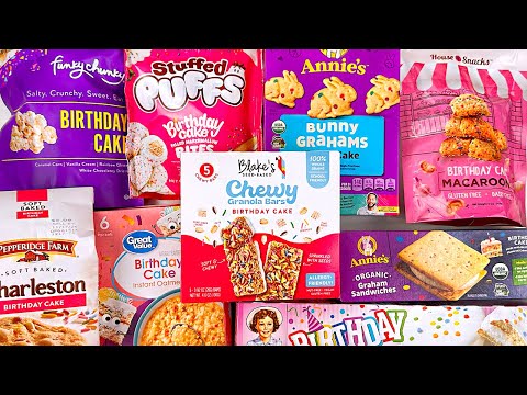 BIRTHDAY CAKE Snacks: New Little Debbie Creme Pies, Annie's Organic Graham Sandwiches, Pepperidge