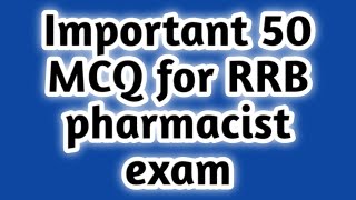 Rrb pharmacist exam