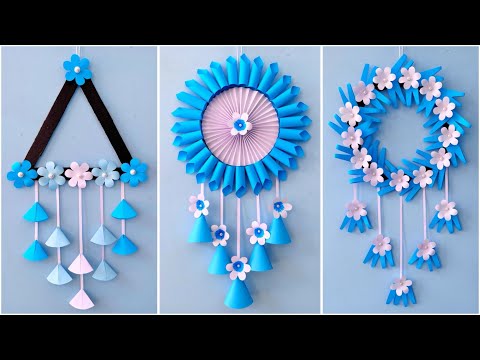 3 Easy and Quick Paper Wall Hanging Ideas / A4 sheet Wall decor / Cardboard  Reuse /Room Decor DIY