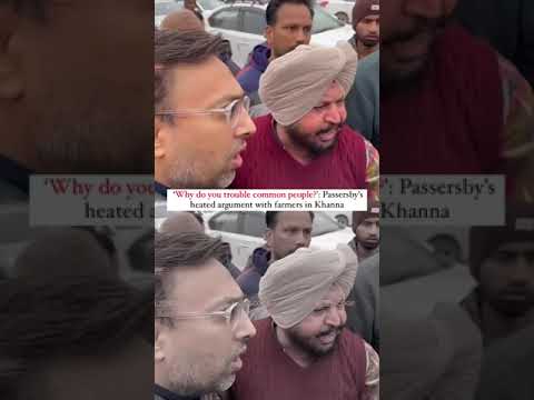 Passerby's heated argument with farmers in Khanna #punjabnews #farmersprotest