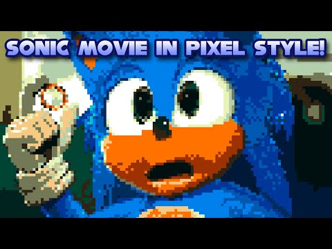 Sonic Movie in Pixel Style (Pixel Art)