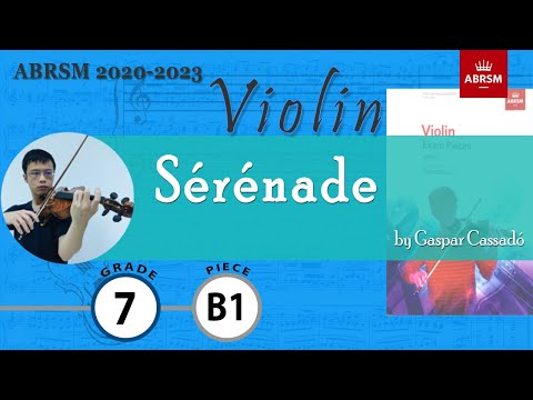 Serenade【Grade 7 B1 Violin】小提琴 7 級 B1, ABRSM (2020-2023), steady tempo practice bpm=110