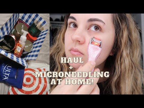 MICRONEEDLING AT HOME | DEALING WITH ACNE SCARS + BATH AND BODY WORKS HAUL & MORE!