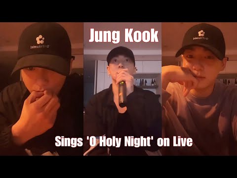 Jung Kook Sings 'O Holy Night' On Live (ENG SUBS)