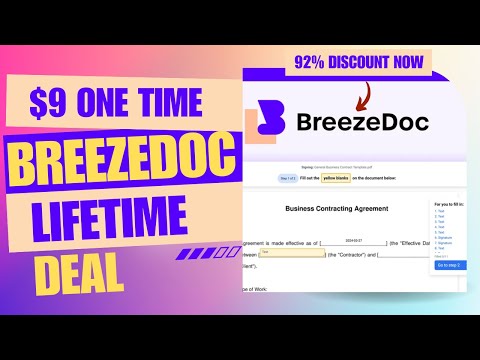 💥💥BreezeDoc Lifetime Deal | Secret to Getting Contracts Signed Faster | $9 Lifetime Deal | 92% Now