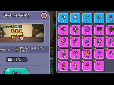 Dwarven King Level 104 Rewards - Legend of Slime: Idle RPG