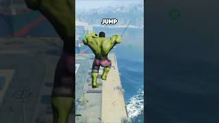 How high can hulk jump in GTA games? -#shorts #gta #grandtheftauto  #hulk #gaming #videogame