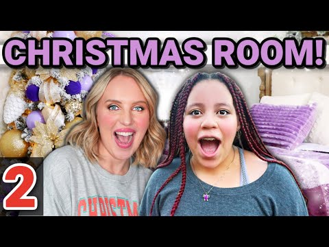 ULTIMATE SISTER'S CHRISTMAS BEDROOM MAKEOVER SURPRISE! 💜✨