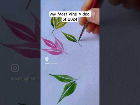 My Most Viral Video Of 2024 ! #art #shorts #fyp #watercolor #drawing #smallbuissness