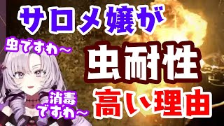 【壱百満天原サロメ】が虫にほとんど動じない理由が思った以上に叩き上げだったｗｗ【にじさんじ/切り抜き】