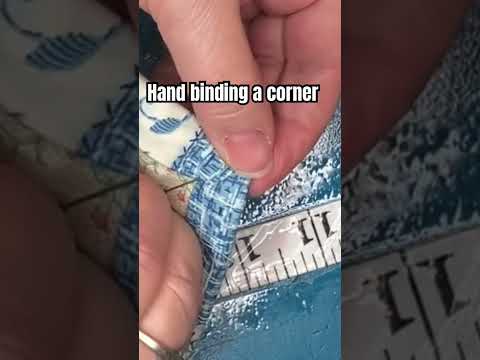 Hand binding a corner