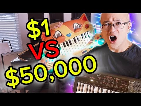 $1 vs $50,000 PIANO!!!