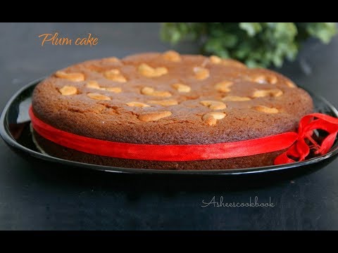 Eggless wholewheat Plum cake / eggless dry fruits cake