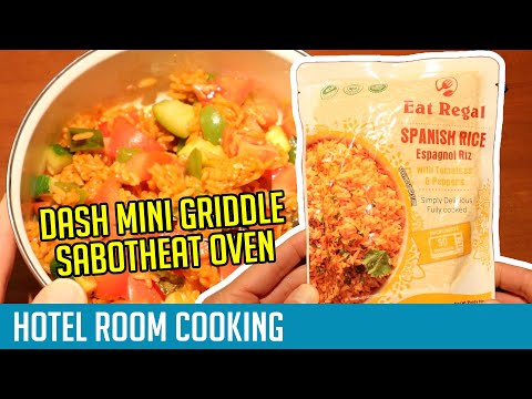 Eat Regal Spanish Rice Review - Dash Mini Griddle - Sabotheat Oven - Hotel Cooking Dollar Tree Food