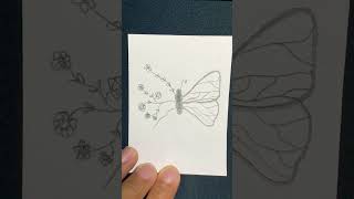 Butterfly ART || khunman #shorts #youtubeshorts #viral #share #subscribe #art #drawing #cute