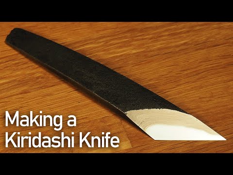 古鉄で切り出し小刀を作ってみた。/ Making a Japanese Kiridashi Knife