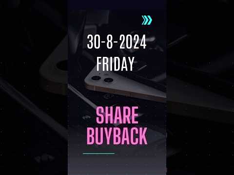 Current Buyback Offers: 30-Aug-2024 #buybackofshares #stockmarket #nseindia #bseindia #nse #bse