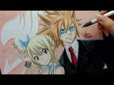 Speed Drawing - Lucy and Leo (Fairy Tail)